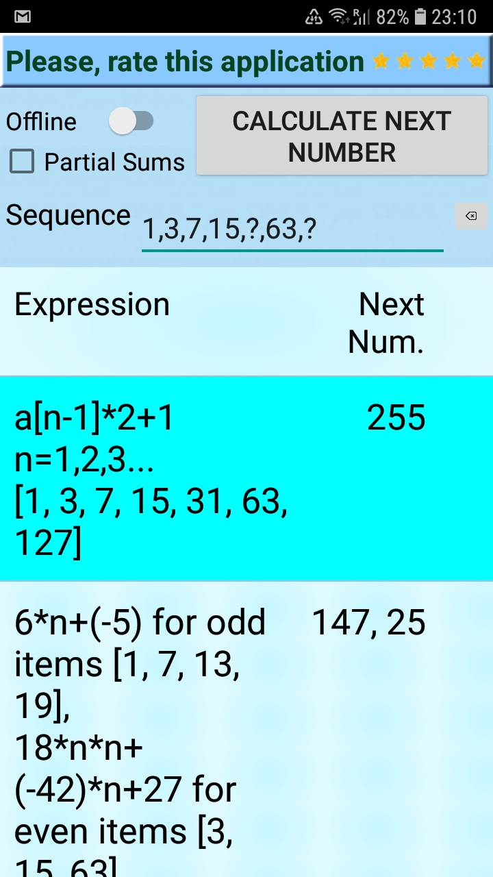 pattern sequence calculator